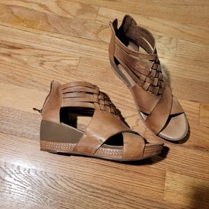 Antelope Leather Tavi Wedge Sandals - 39